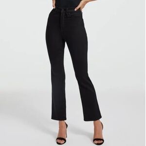 Good American Good Curve Straight Extreme V Hi Rise Black Denim Jean | Size 4